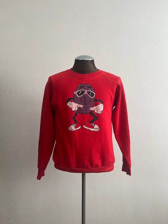 California Raisin Vintage Sweatshirt 80s Red Size 