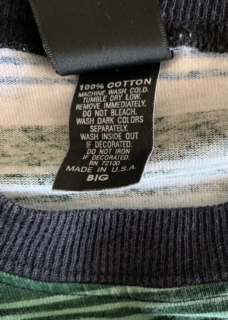Guts Striped Skate T Shirt 90s Rare Large Green image 7