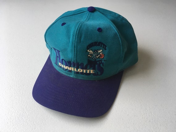 El Juego Charlotte Hornets Snapback Hat 90 S Etsy