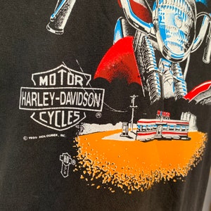 Harley Davidson 1990 Holoubek Motorcycle T Shirt size Large image 2