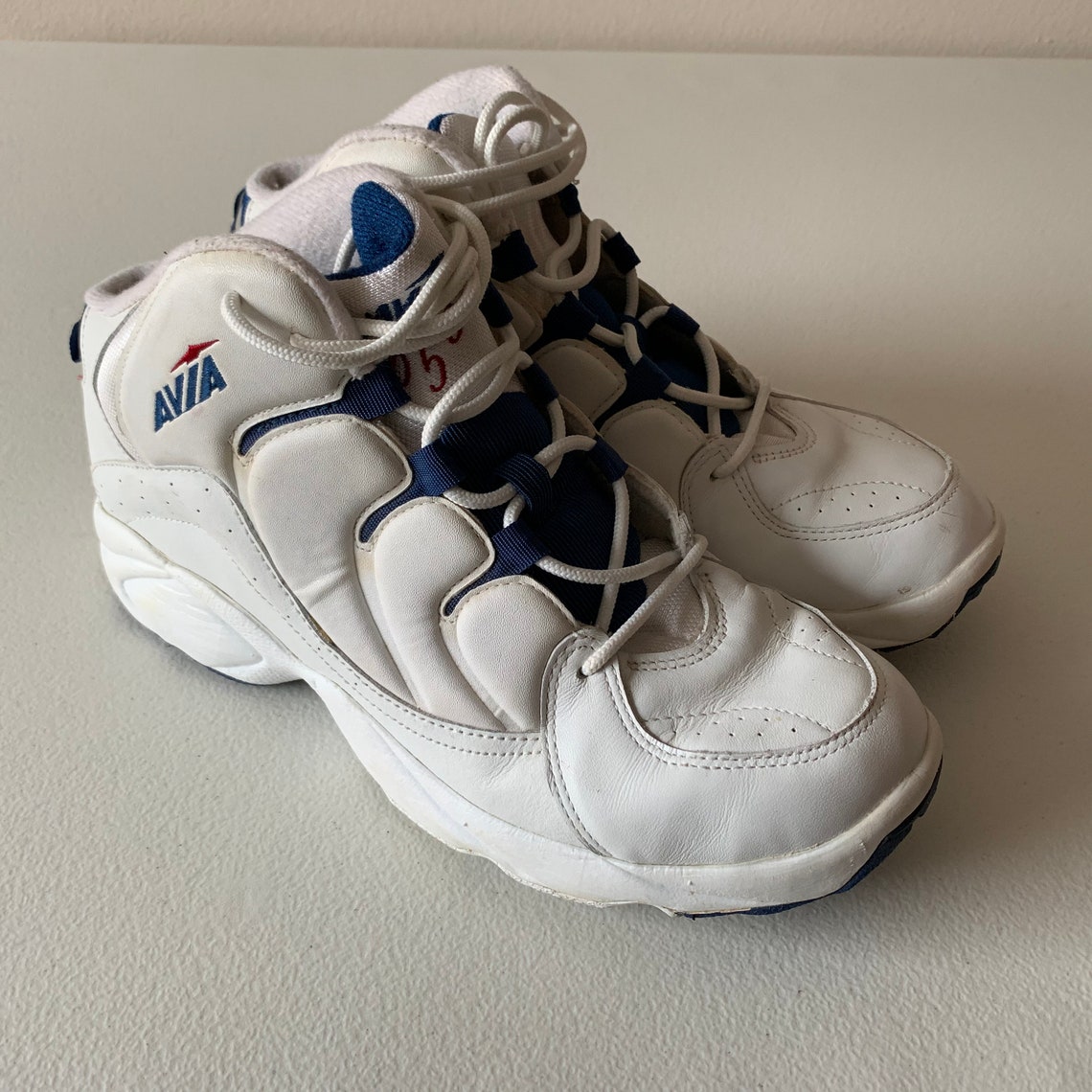 Avia 650 Vintage Aerobic Fitness Shoes White Blue Red | Etsy