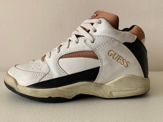 guess sneakers white gold