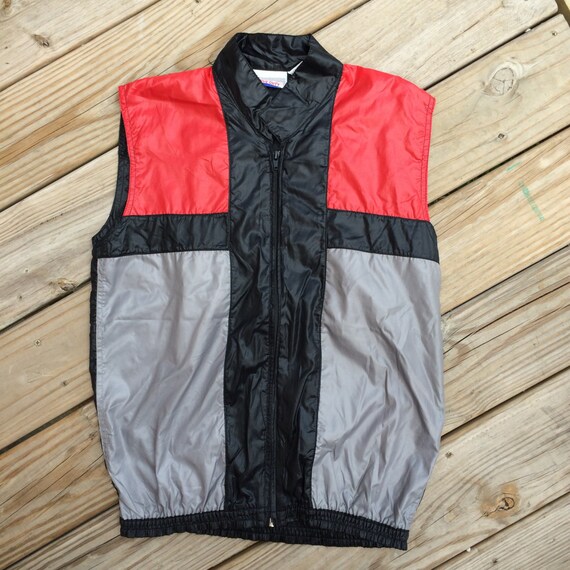 XL 80's Thriller Sleeveless Windbreaker 