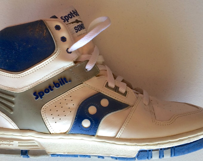 Vintage Spotbilt Saucony Sonic Basketball Shoes Sneakers Size 10.5 80