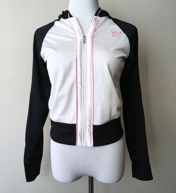 nike pink and white jacket