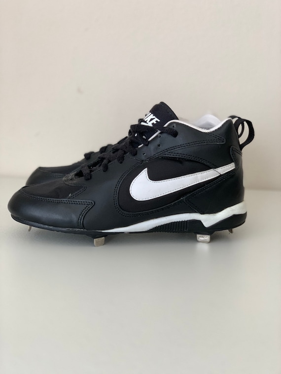 Nike Air 3/4 Metal Baseball Cleats Blanco Negro - Etsy España