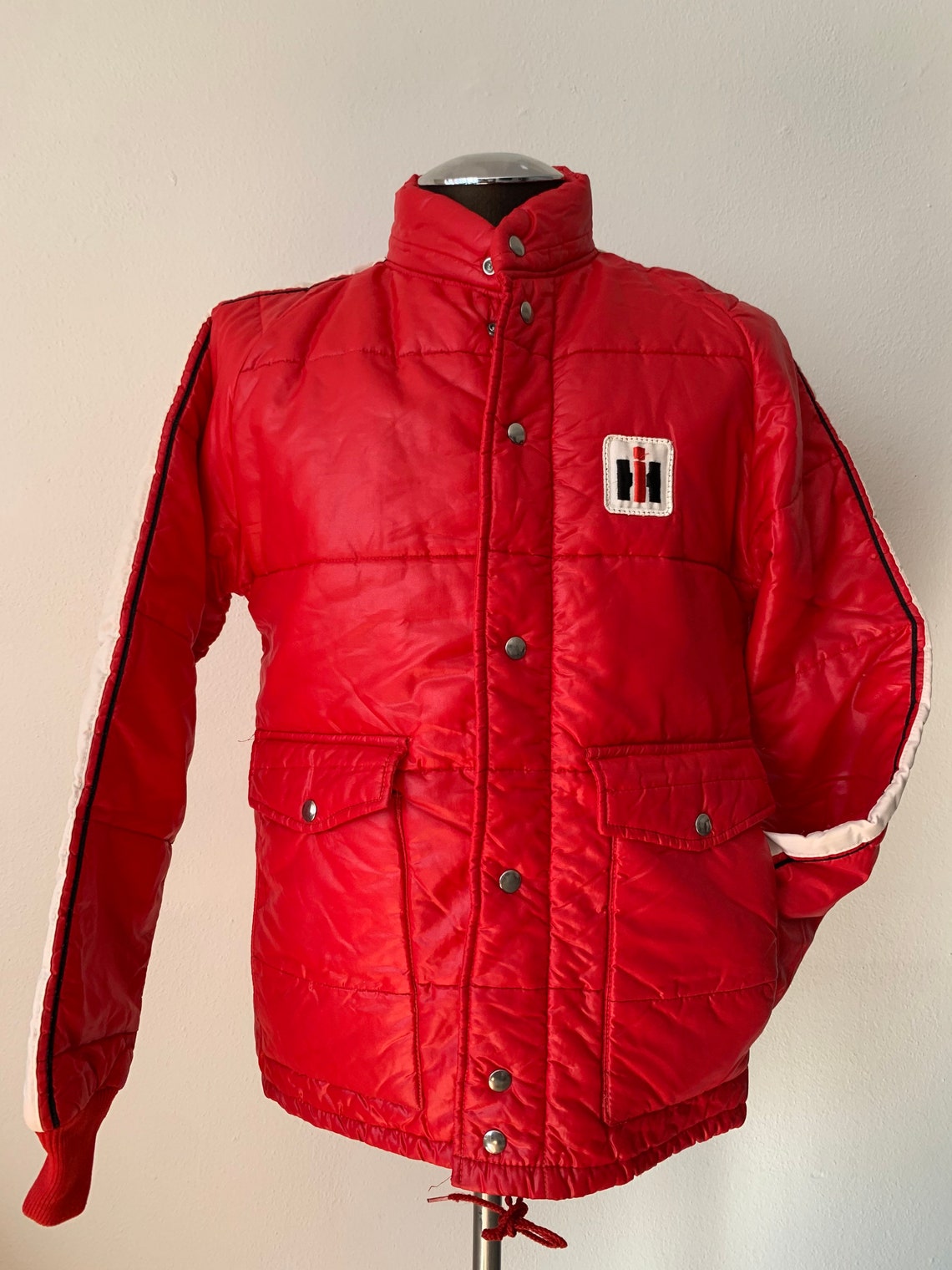 International Harvester Snowmobile Puffer Jacket Red and White - Etsy
