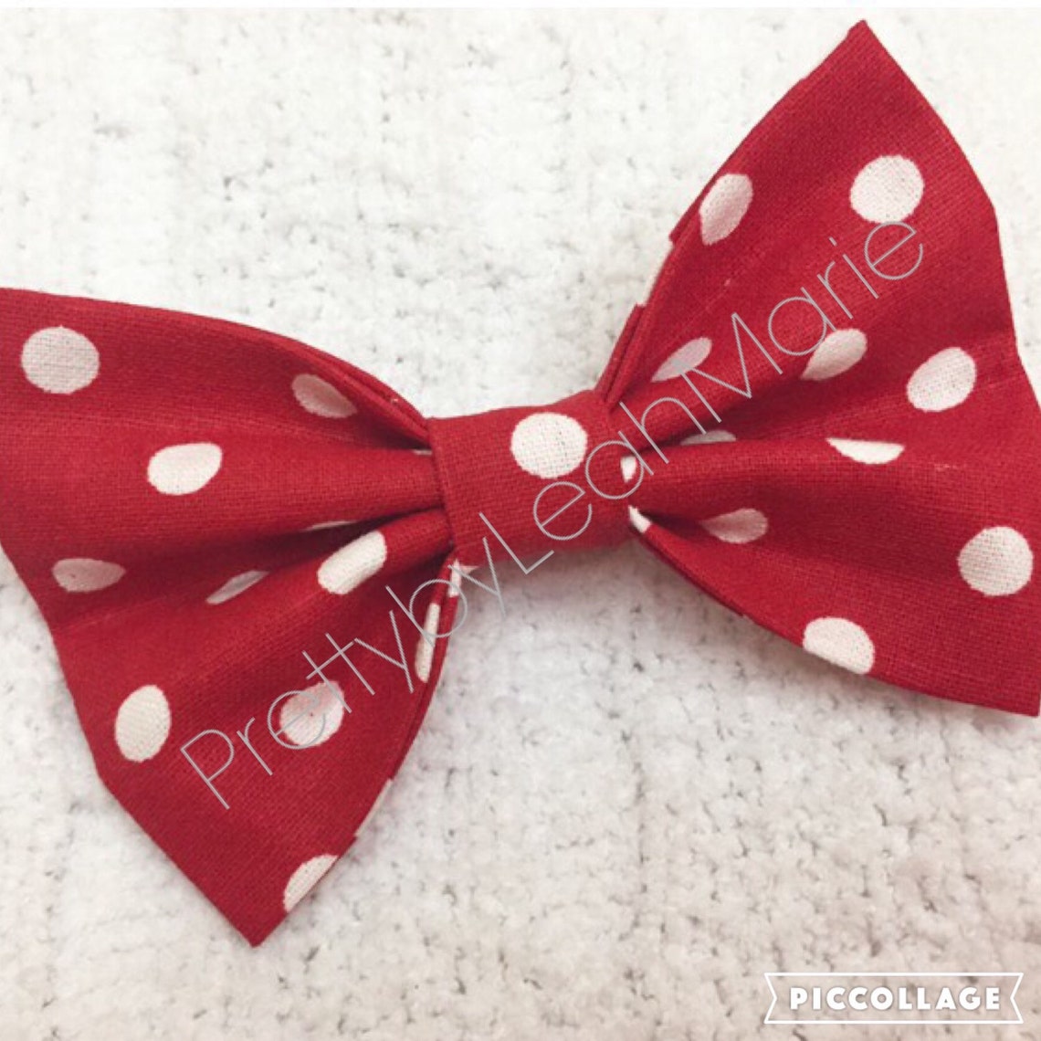 Red polka dot hair bow red and white polka dot hair bows Etsy