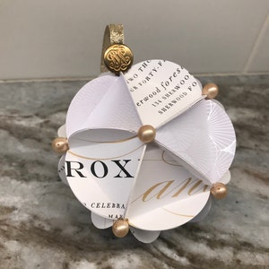 Custom Paper Ornament Unique Gift For the Couple Wedding Decoration First Anniversary Paper Anniversary
