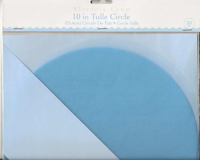 New in Package Victoria Lynn 10 Tulle Circles Light Blue Tulle 50 Tulle Circles Baby Blue