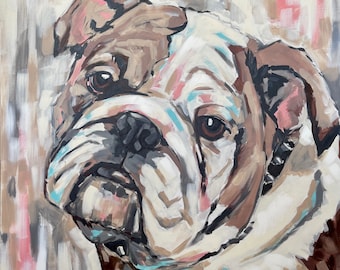 Bulldog Art Print, Signed Fine Art Paper