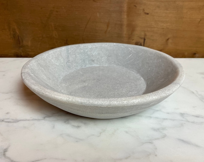 Vintage Marble Bowl 10.25 Dia. Marble Decorative Bowl Rustic Bowl