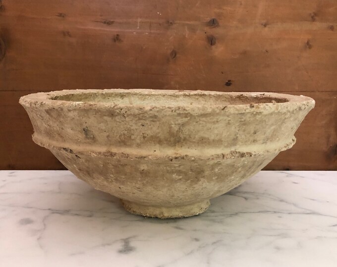Vintage Paper Mache Bowl 14.5 Diameter Rustic Bowl Etsy