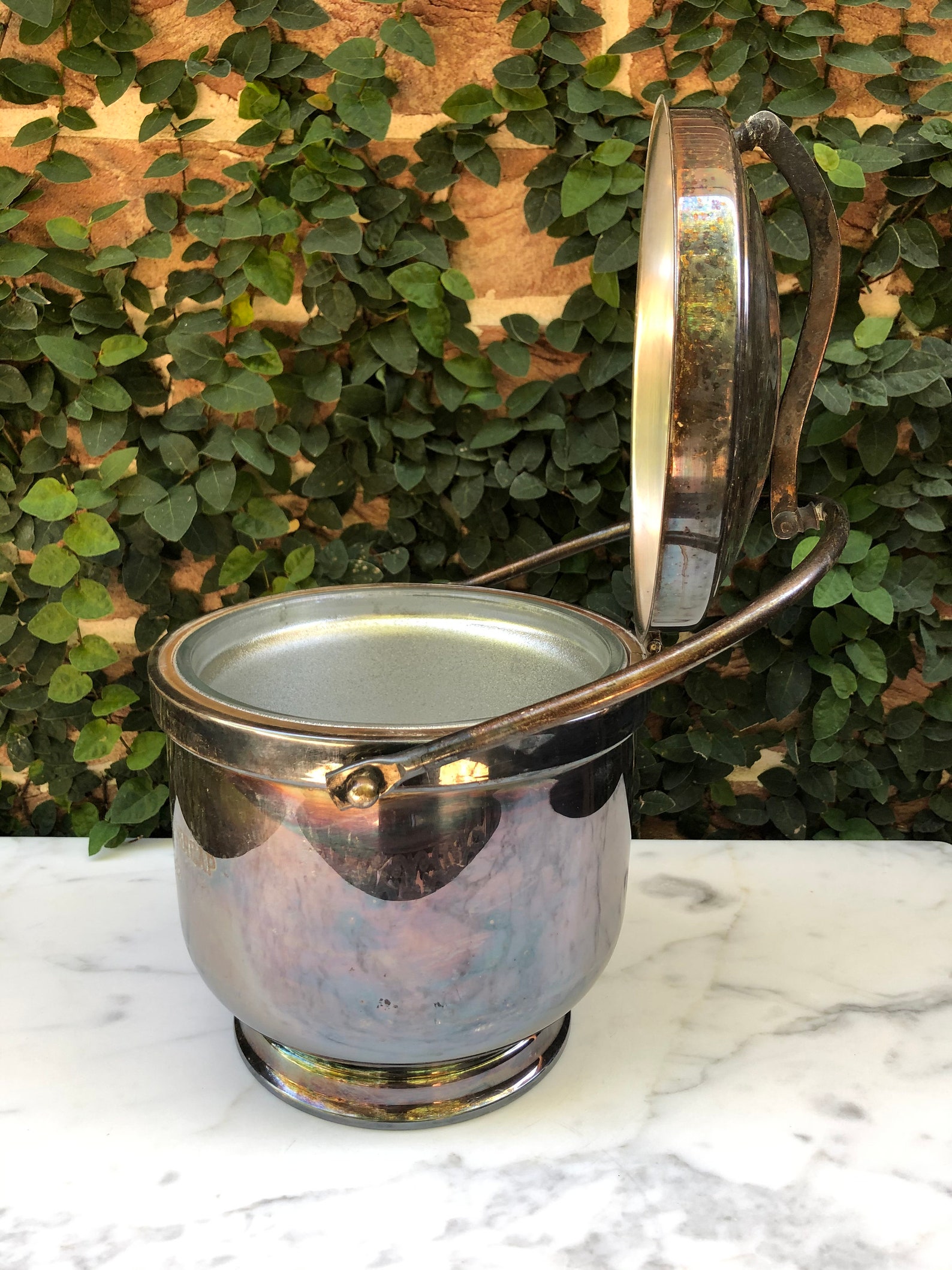 Engraved Silver Plated Ice Bucket Vintage Champagne Bucket Etsy