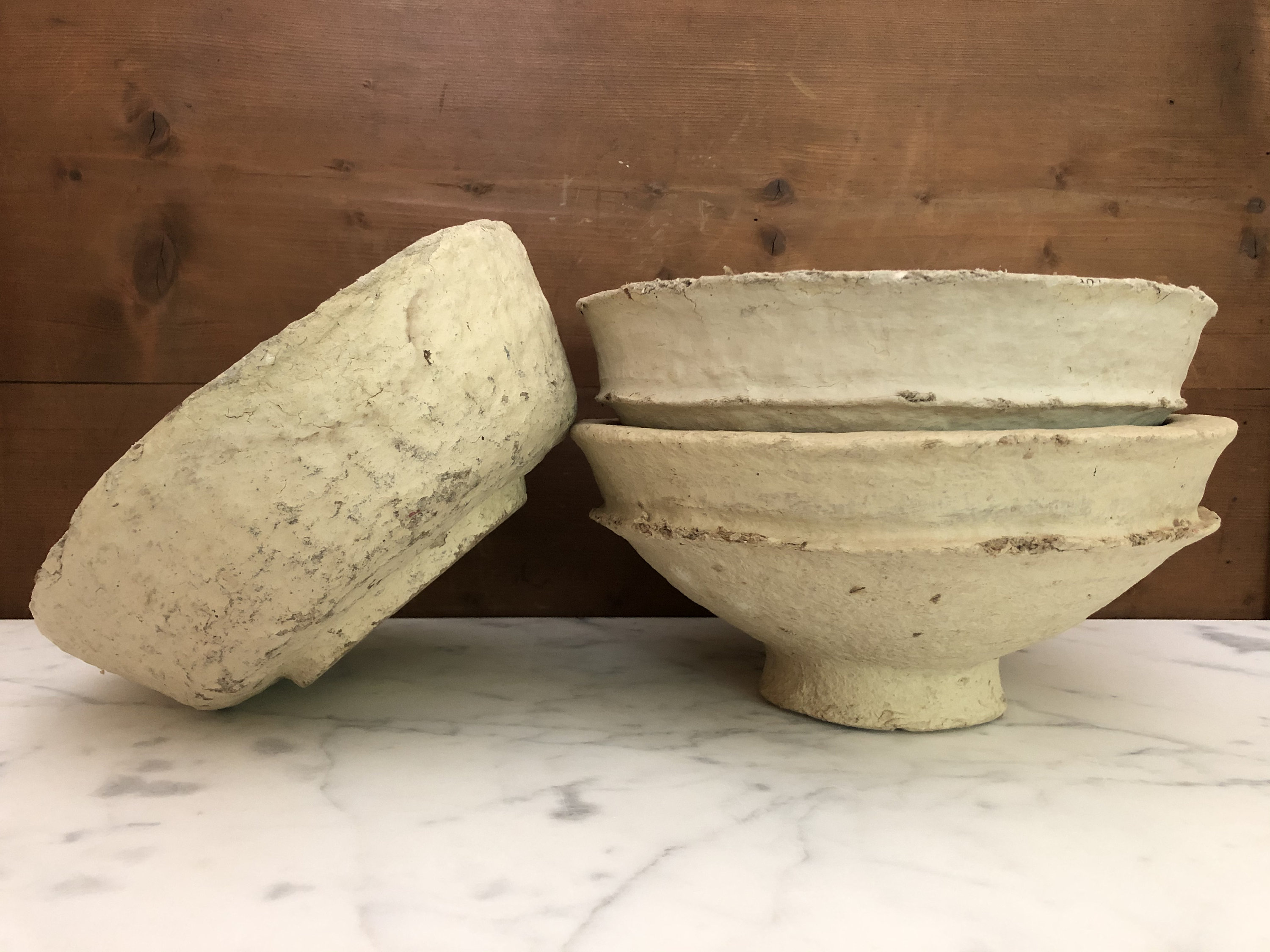 Vintage Paper Mache Bowl 13 Diameter Rustic Bowl Etsy