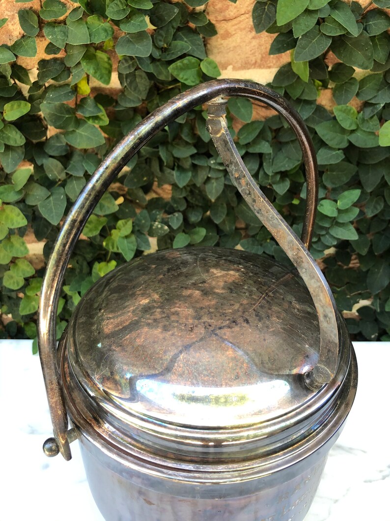 Engraved Silver Plated Ice Bucket Vintage Champagne Bucket Etsy