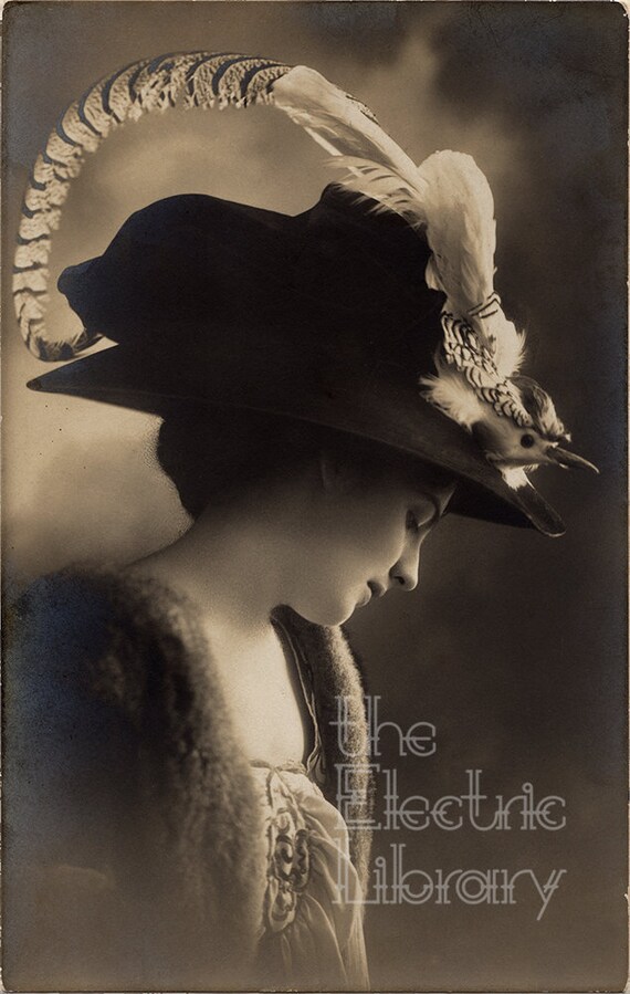 Mystery Woman in a Big Hat Digital 