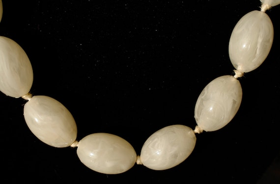 Vintage W. Germany plastic swirl bead Necklace - image 1