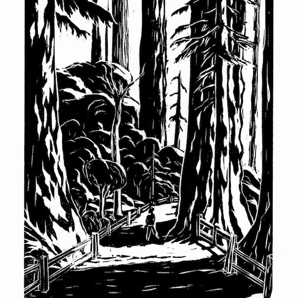 Woodblock Print Etsy