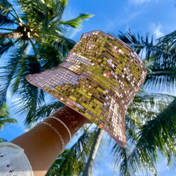 Disco Ball Bucket Hat Etsy
