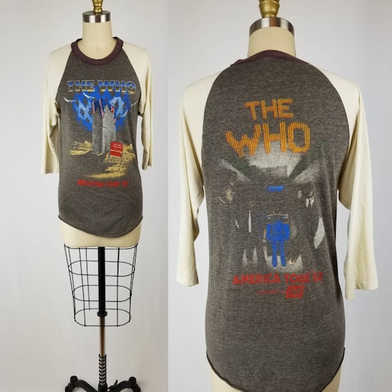 Vintage 80s the Who American Tour 1982 Tee Men