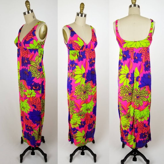 Vintage 60s Catalina pink floral swimsuit cover up