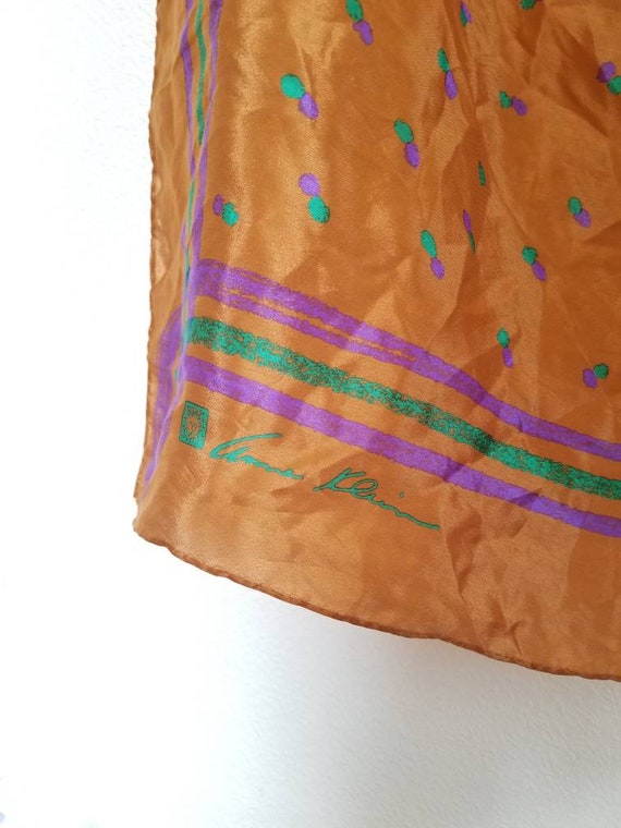 Fabulous Vintage Anne Klien II Orange Silk Skirt
