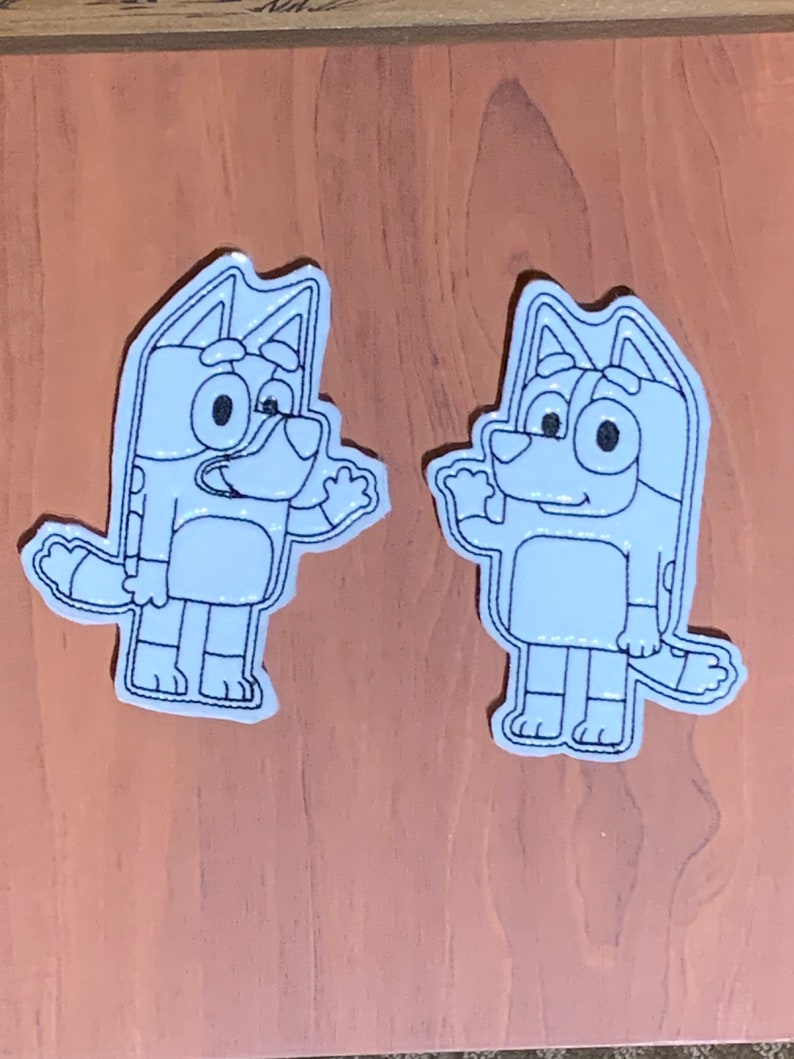 Bluey Coloring Dolls Etsy