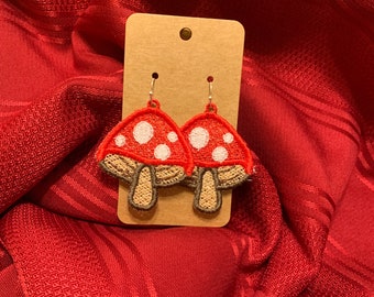 Mushroom earrings