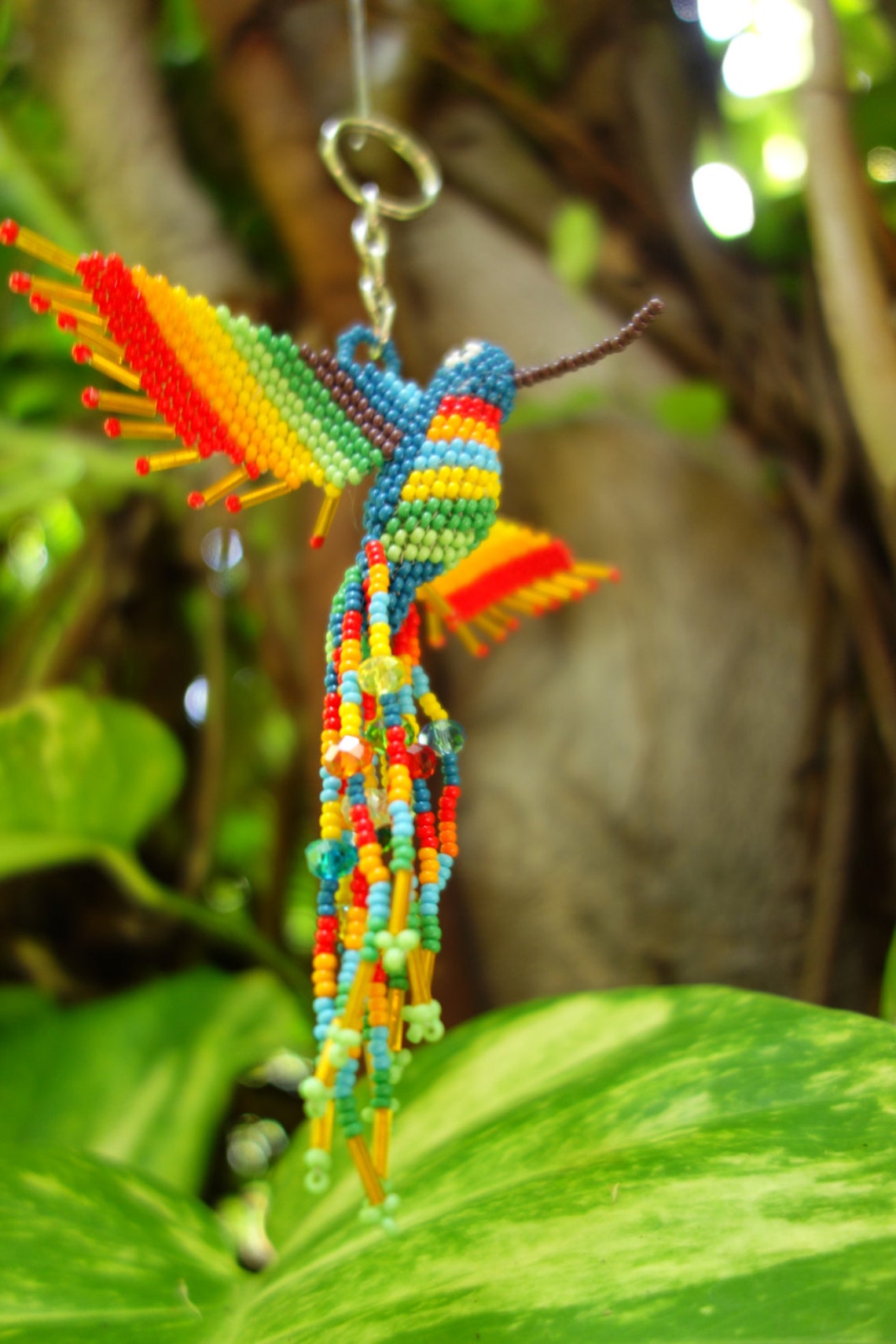 HUMMINGBIRD BEADED 3D BIRD Ornament Seed Beads Glass Miyuki Etsy