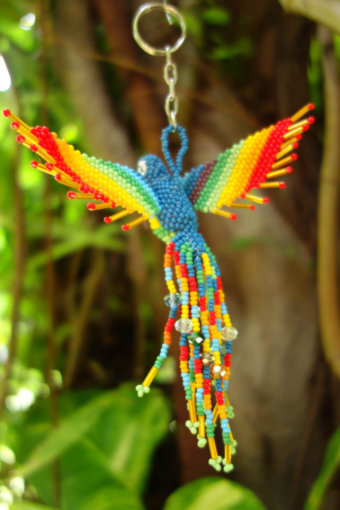 HUMMINGBIRD BEADED 3D BIRD Ornament Seed Beads Glass Miyuki Etsy