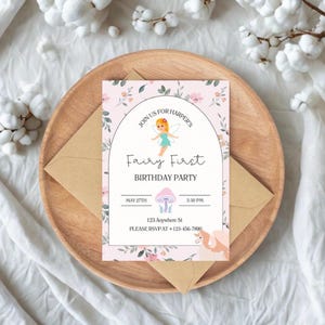 Kids fairy party invitation