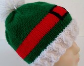 Elf Hat - Christmas Hat - Santas Elf Hat - Pom Pom Hat - Elf Hat with Pom - Gift for Kids - Gift for Baby - Adult Christmas Hat - Photo Prop