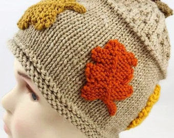 Fall Baby Hat - Autumn Leaves Hat - Fall Leaves Hat - Fall Hat with Leaves - Thanksgiving Hat - Holiday Hat - Photo Prop