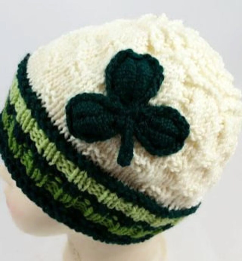 St Paddy/'s Day Hat Irish Green Hat St Patricks Day Hat Irish Costume Shamrock Hat Baby Hat with Shamrock St Patricks Day Beanie
