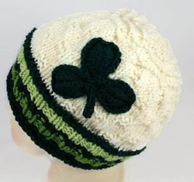 St Paddy/'s Day Hat Irish Green Hat St Patricks Day Hat Irish Costume Shamrock Hat Baby Hat with Shamrock St Patricks Day Beanie
