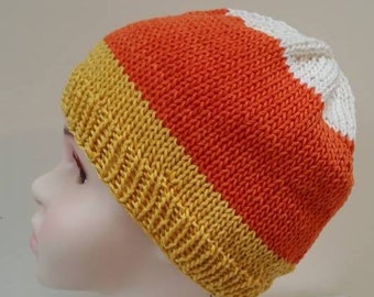 Candy Corn Hat, Candy Corn Beanie, Halloween Baby Hat, Halloween Kids Hat, Halloween Teen Hat, Candy Corn Kids Hat, Photo Prop