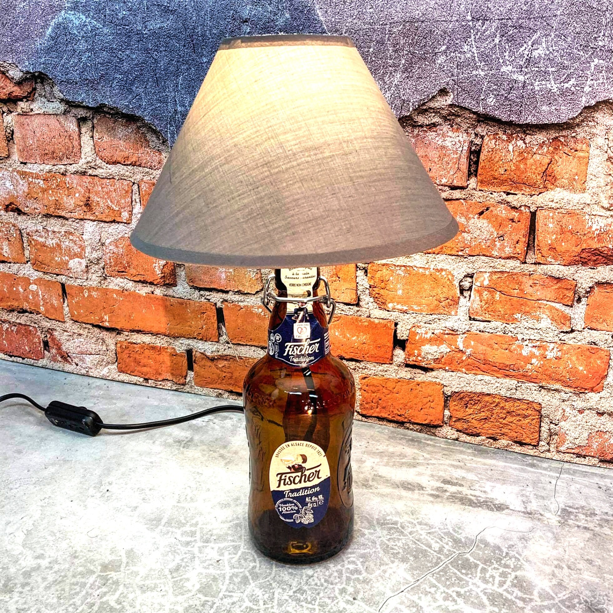 Fischer Beer Bottle Table Lamp With Lamp Shade Unique Home Etsy Australia