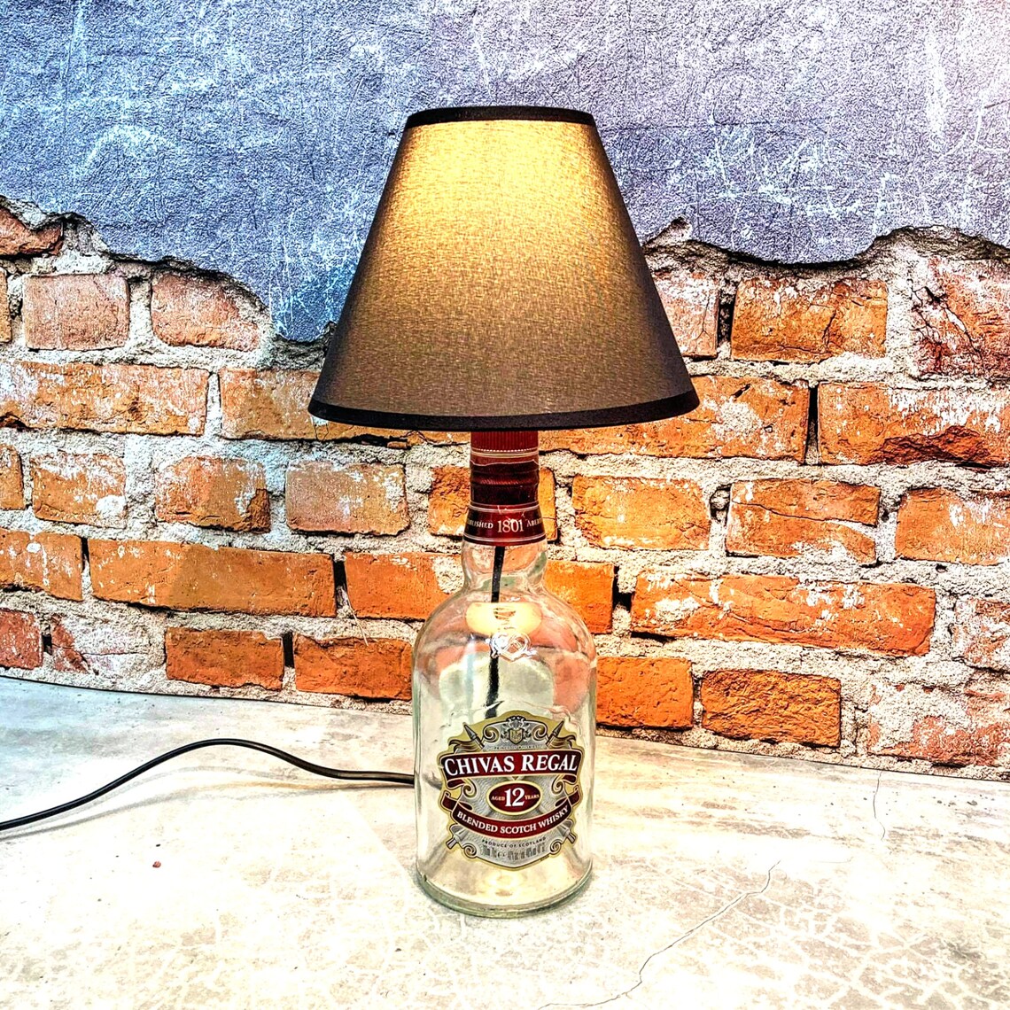 Chivas Regal Whiskey Bottle Table Lamp With Lamp Shade | Etsy