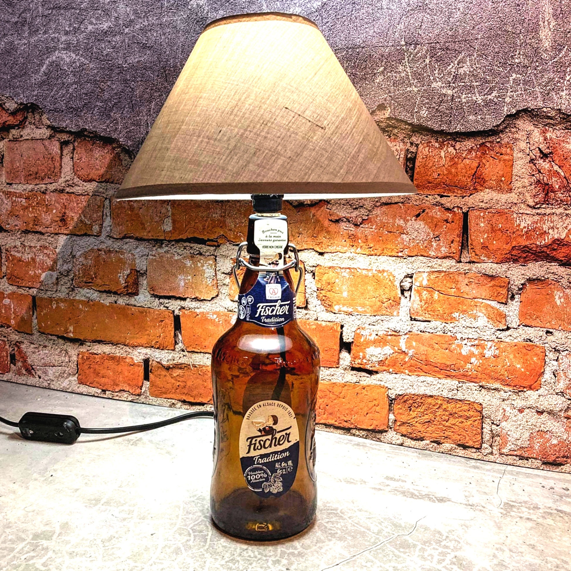 Fischer Beer Bottle Table Lamp With Lamp Shade Unique Home - Etsy Australia