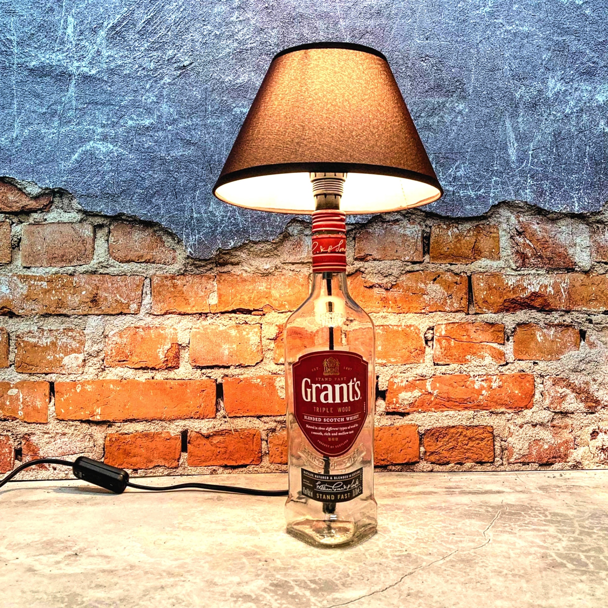 Grant's Whiskey Bottle Table Lamp With Lamp Shade Unique Etsy