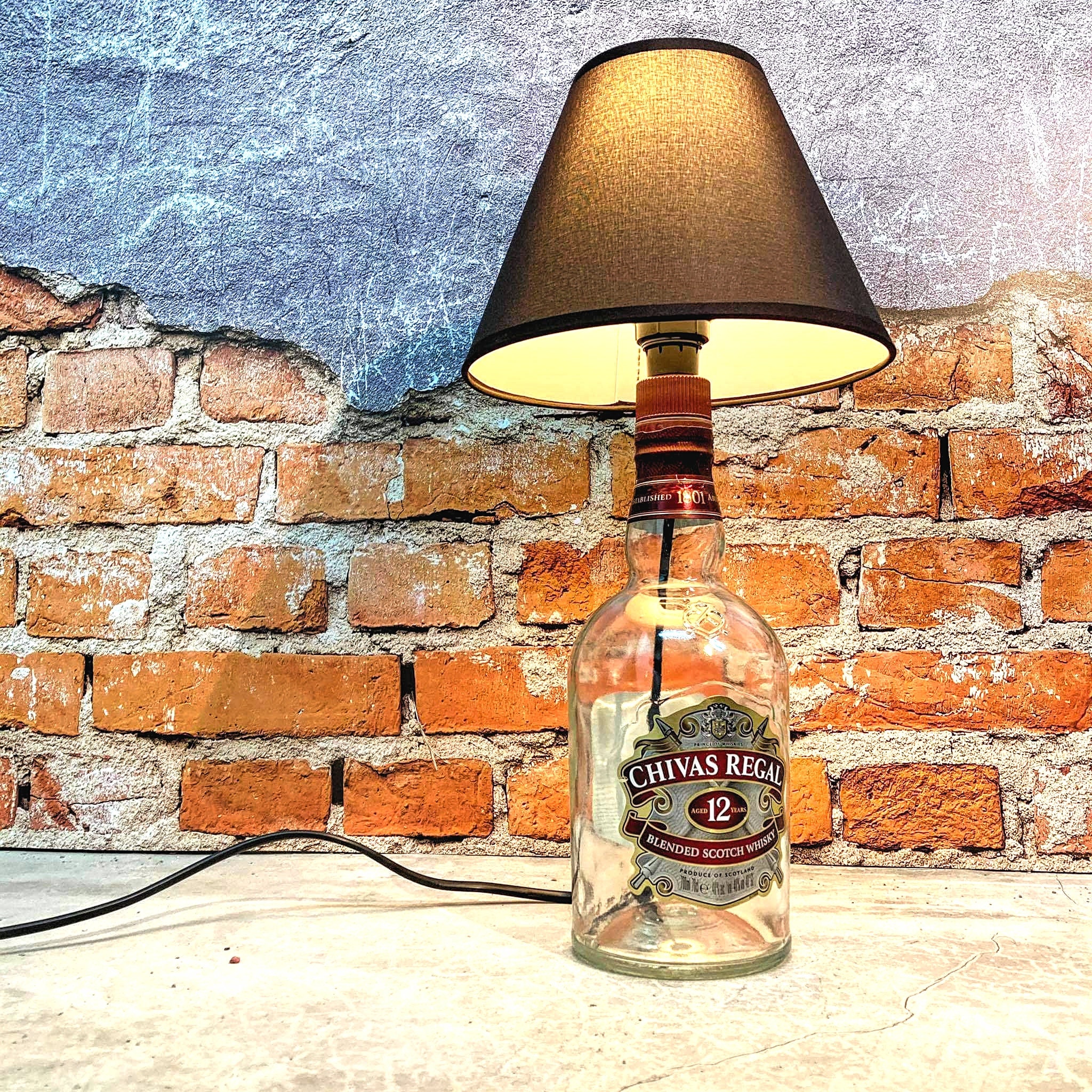 Chivas Regal Whiskey Bottle Table Lamp With Lamp Shade | Etsy