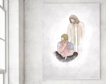 Father & Baby Christ Portrait: Sympathy Gift (Digital Download)