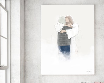 Memorial Art Print, Remembrance Gift, Bereavement Loss (Digital Download)