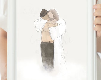 Welcome Home Soldier Memorial Art: Printable Digital Painting (Digital Download)