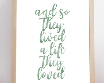 Mint Inspirational Quote Print, Modern Calligraphy Wall Art (Digital Download)