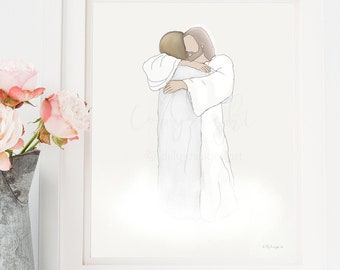 Jesus Christ Sympathy Art Print: Funeral Gift, In Memory (Digital Download)
