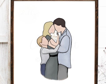 Infant Loss Memorial Portrait: Angel Baby Family Art (Digital Download)