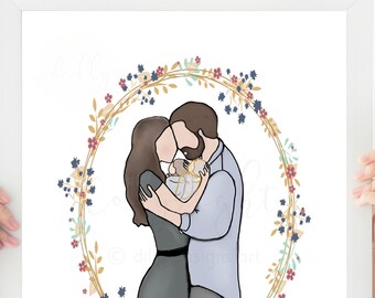 Loss of Twin Boys Memorial Art Print: Sympathy Gift (Digital Download)