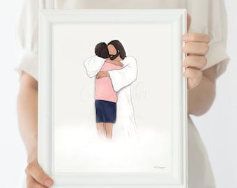 Jesus Hugging Man Printable Art (Digital Download)